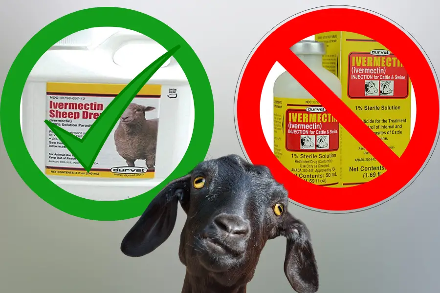 Ivvermectin for Goats - Use the Sheep drench only