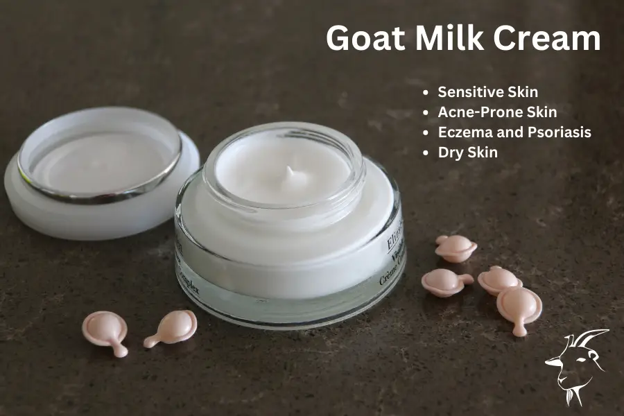 Goat Milk Cream infographic good for skin